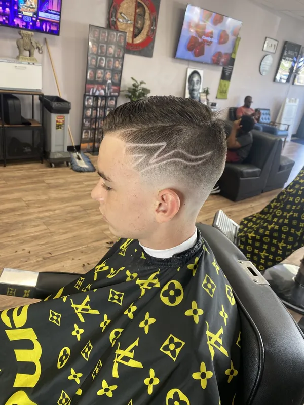Kids cut with a design